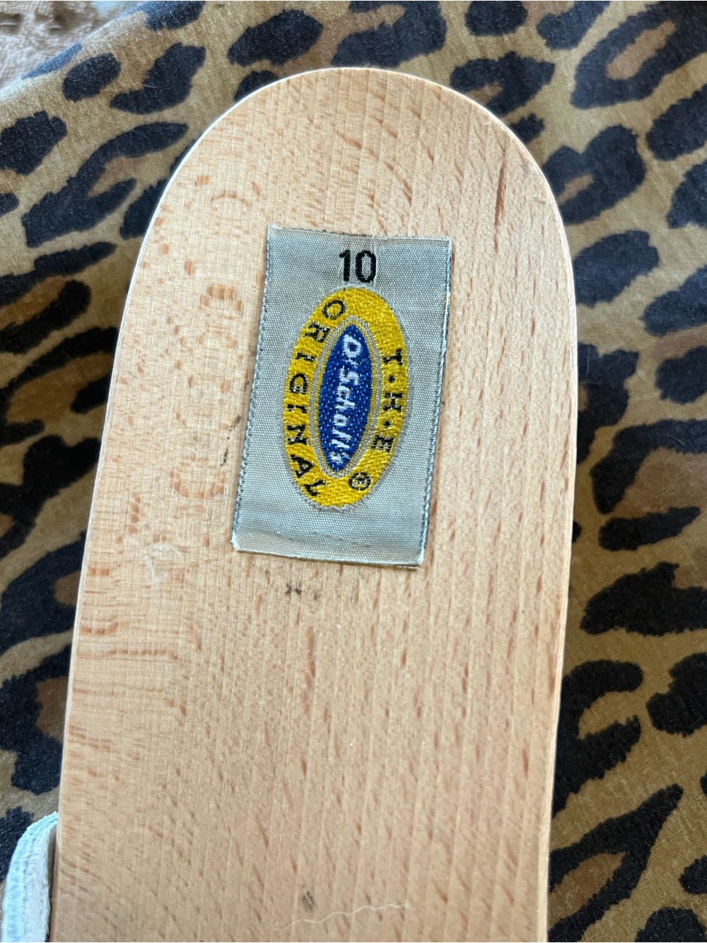 Vintage Dr Scholls Original Wooden Exercise Sandal Clog White Size 10 - Picture 2 of 3